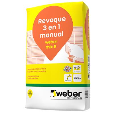 Revoque Exterior 3 En 1 MIX E Weber 30 Kg 90-2670