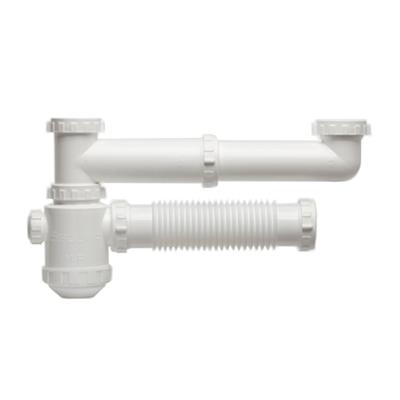 Sifon de pvc 50 Doble Blanco Con Acceso Sifolimp