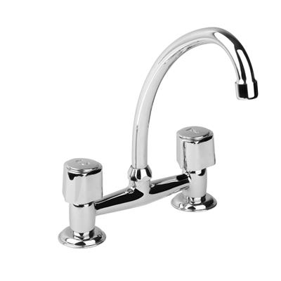 Griferia De Mesada Para Cocina Pico Alto Estalgrif Oasis Cromo 270/040