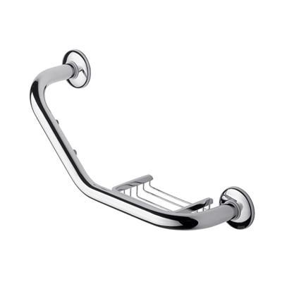 Agarradera Angular con Jabonera Fv Grand Hotel 38cm 714.10/37 Cromo