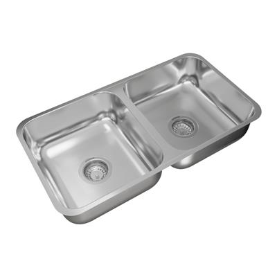 Pileta De Cocina Doble Acero 304 Johnson 70X37X18 C37/18