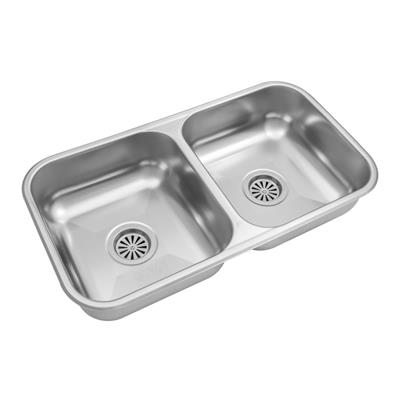 Pileta De Cocina Doble Acero 430 Johnson 70X37X15 CC37