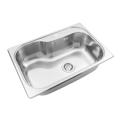 Pileta De Cocina Simple Acero 304 Johnson Luxor 71X48X21 Si71A