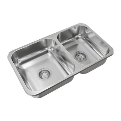 Pileta De Cocina Doble Acero 304 Johnson 63X37X18 R63/18