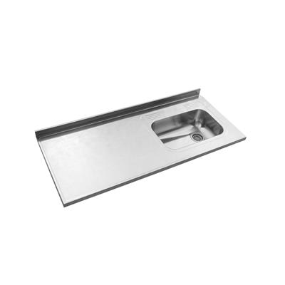 Mesada De Acero 430 Johnson 140Cm Con Pileta Simple Derecha ZZ52