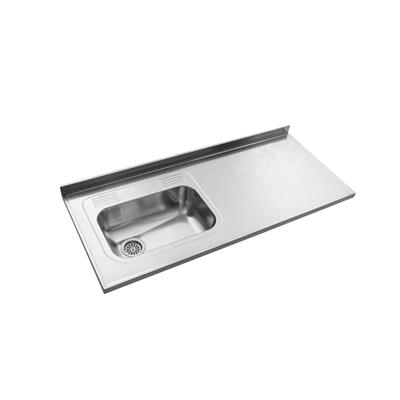 Mesada De Acero 430 Johnson 140Cm Con Pileta Simple Izquierda ZZ52