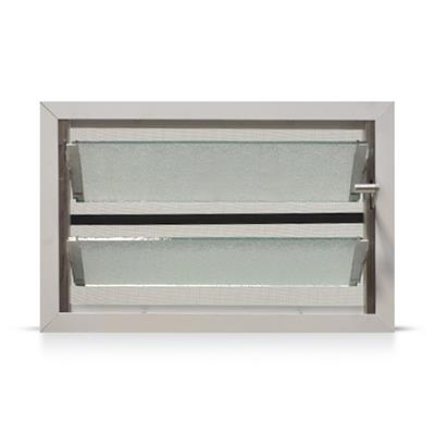 Aireador de Aluminio Nexo Clasic Con Vidrio Reja Y Mosquitero Blanco 40X26 C0240