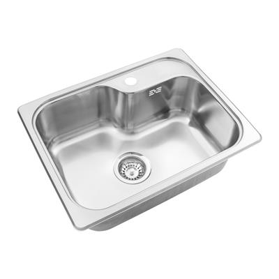Pileta De Cocina Simple Acero 304 Johnson Luxor Mini 55X41,5X20 Si55A