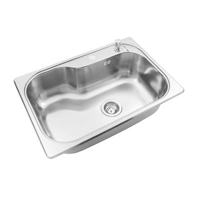 Pileta De Cocina Simple Acero 304 Johnson Luxor 71X48.2X21 Si71STA/DD