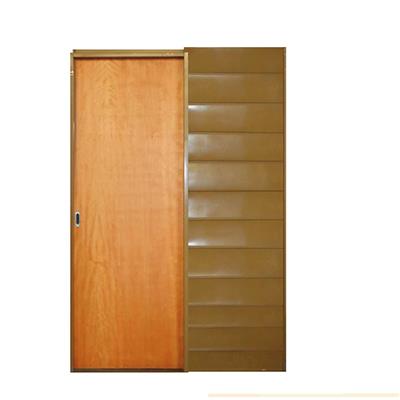 Puerta Corrediza De Embutir Verde Cedro  Marco Chapa 18 Valentinuz Mano 704