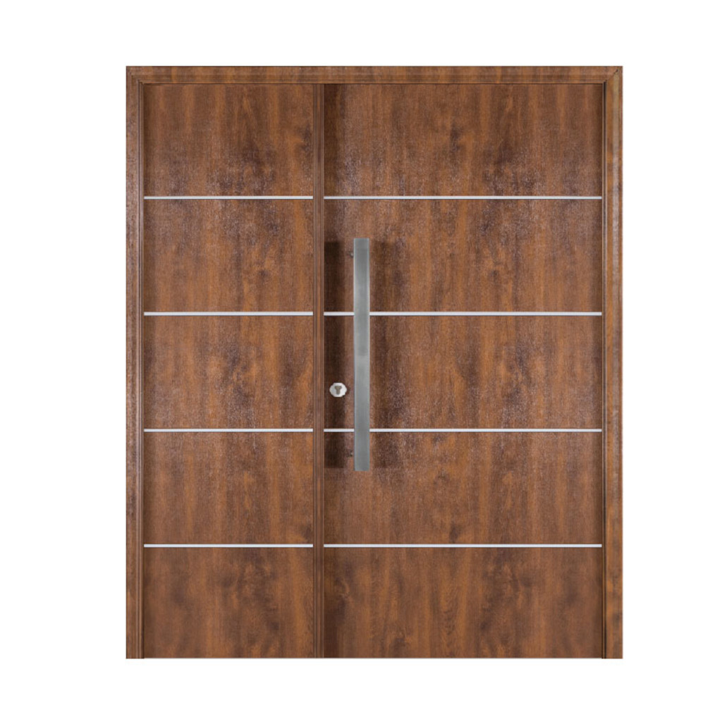 Puerta Residencial Con Un Lateral Ciego Oblak Eterna M1183 Cedro Mch 80 Derecha