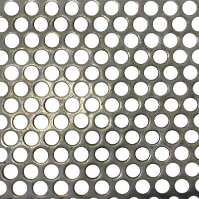 Chapa Perforada 5mm inoxidable 1x2