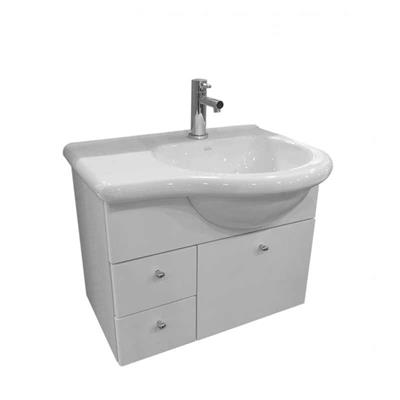 Vanitory Ferrum Avignon S/Mesada Mueble De Colgar 65 Cm  Blanco 2 Cajones 1 Puerta X6Leb