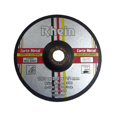 Disco De Corte Con Centro Deprimido Oxido De Aluminio 7X2X22