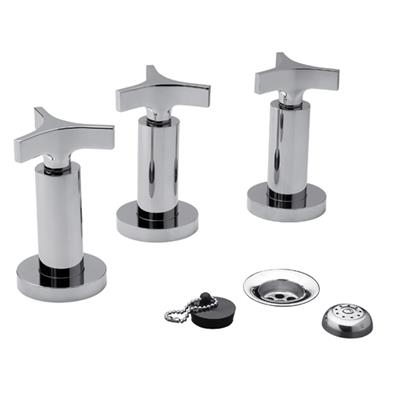 Juego Bidet Triades Cruz Fv Cierre Ceramico 295/C3-CR