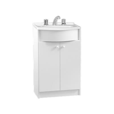 Conjunto Vanitory De Pie Con 2 Puertas Amube Roma Blanco 50X35 Cm 5101