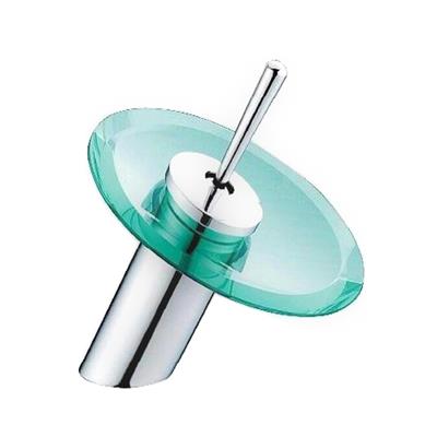 Griferia Para Lavatorio Pico Bajo Monocomando Aqualia Sevilla Circular Vidrio  Cromo