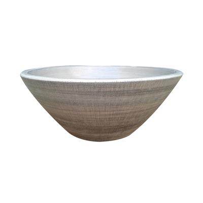 Bacha De Apoyar Redonda Eliptica Fango Gris 35X14