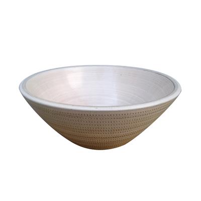 Bacha De Apoyar Redonda Eliptica Fango Beige 35X14