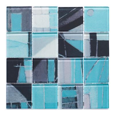 Malla Turquesa Oleo Mosaicos Krystales 27X27 Cm -1010506