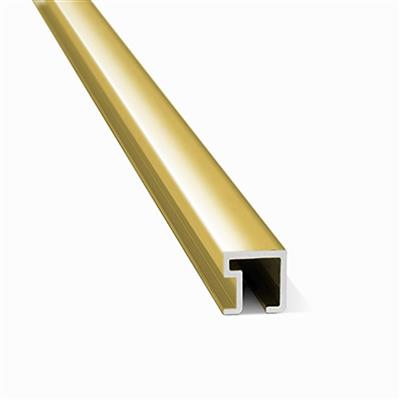 Listello Cuadrado De Pared De Aluminio Oro Brillante Atrim 9 X 9 Cm 2,45 Mm 1430