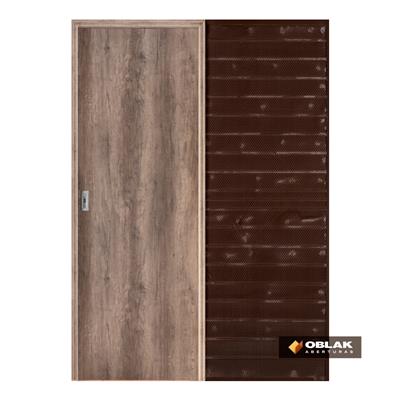 Puerta Embutir Oblak Teks (L) Nogal Mmc 80x10