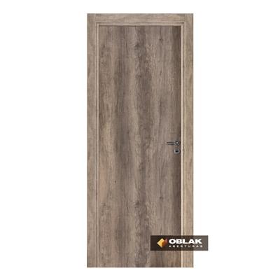Puerta Placa Oblak Teks (L) Sc Nogal Mm 90x10 Izquierda