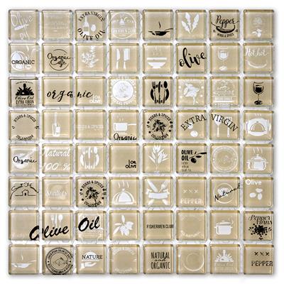 Malla Beige Organic Mosaicos Krystales 28,5X28,5