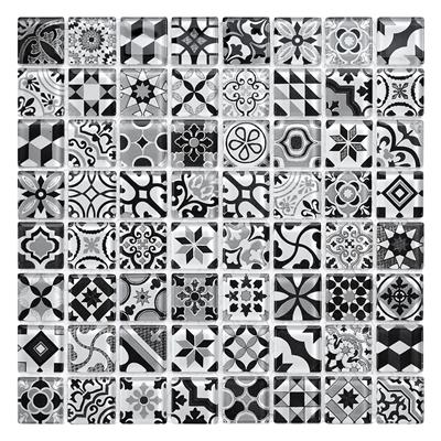 Malla Negro Santorini Mosaicos Krystales 28,5X28,5