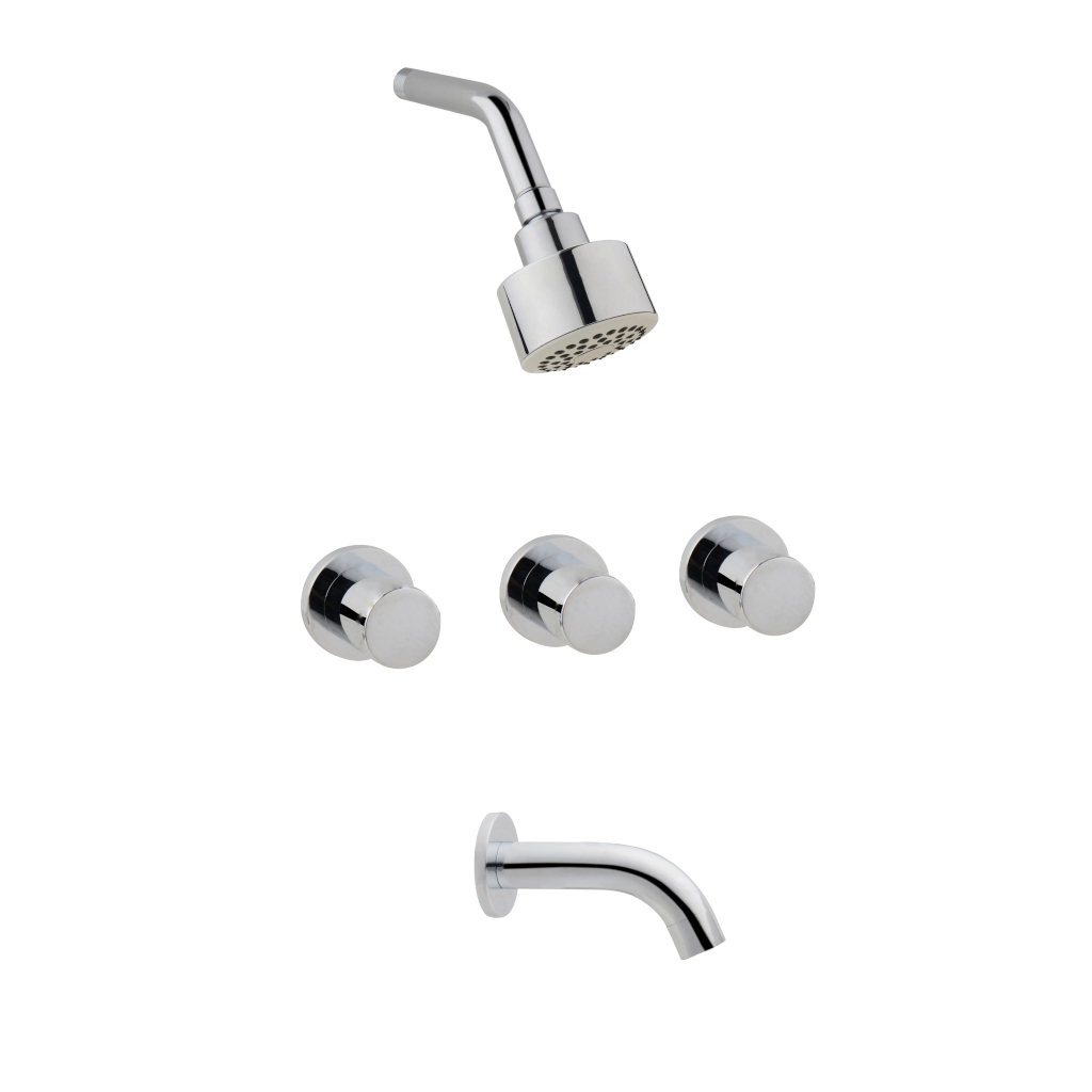 Bañera / Ducha de dos llaves Aqualia Funchal Aq541778W-Cr