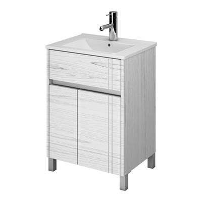 Vanitory Pie Schneider Nature Pvc Blanco Texturado 60 V60NATXB