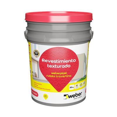 Revestimiento Acrílico Weberplast 30 Kg Weber Travertino Medio Piedra Paris 93-1622