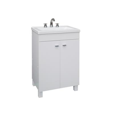 Conjunto Vanitory Pie Acrilica 2 Puertas Amube Sa Alba Blanco 3 52X38 6467