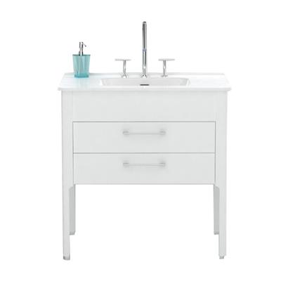 Conjunto Mueble Campi Curve De Pie Con Mesada 3A Blanco 80 CU80C+MLS80