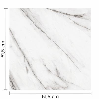 Ceramica Cañuelas Carrara Brillante 61,5X61,5 Rectificado Transito Normal 1,9