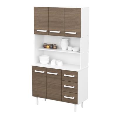 Mueble Coc Multiuso Blanco Y Carvalho Mezzo Mosconi Melam 10174