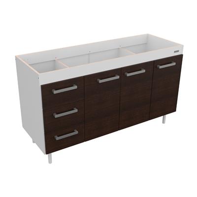Bajo Mesada S/Bacha Blanco Y Chocolate Mosconi Melam 140Cm 10135