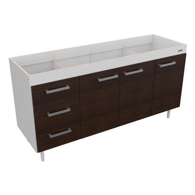 Bajo Mesada S/Bacha Blanco Y Chocolate Mosconi Melam 160Cm 10137