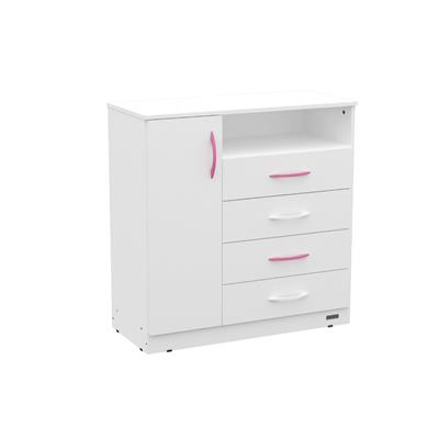 Comoda Cajonera Super Express Blanco Mosconi Melamina 56159