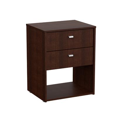 Mesa De Luz Nature 2 Cajones Wengue Mosconi Melamina 56669