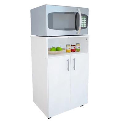Porta Microondas C/Ruedas Blanco Mosconi Melam 62X45X89Cm 56163