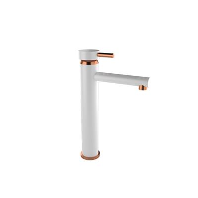 Griferia Lavatorio Alto Monocomando Estalgrif Arona BLANCO COBRE 750/012-06