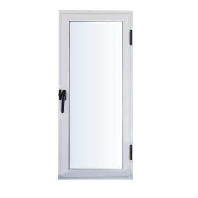 Raja De Abrir Izquierda Nexo Moderna Aluminio Blanco Vidrio Entero 50X110 V6063I