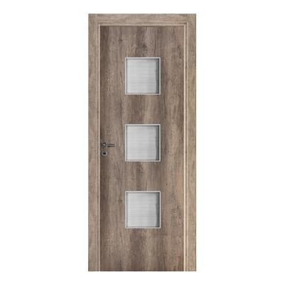 Puerta Oblak Tekstura (Q) Nogal Marco De Madera 80X10 Derecha