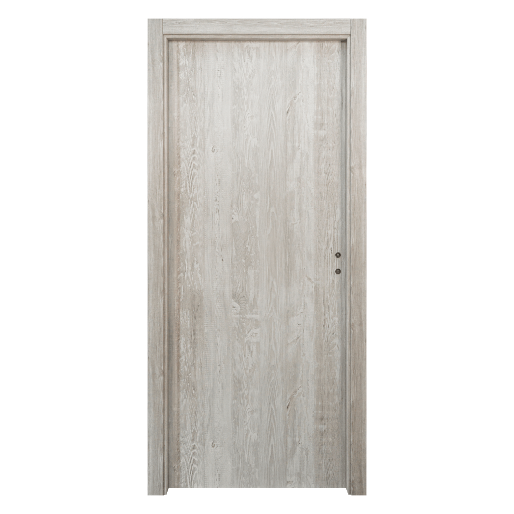 Puerta Oblak Tekstura (L) Lisa Nevada Marco de Madera 80X10 Izquierda