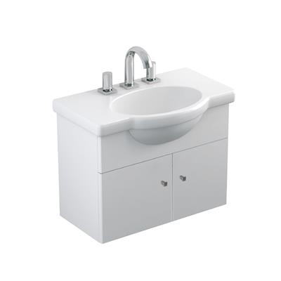 Conjunto Mueble de Colgar Venecia con Mesada Ferrum 3 Agujero 64 VNC-JG-603-BM