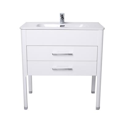 Vanitory de Pie Campi Curve Blanco Con Mesada 1 Agujero 80cm