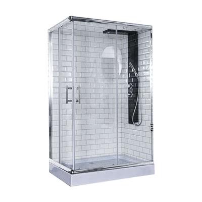 Box Ducha C/Recep Rectang Cromo Gorena Munich V.Trasl 120X80 6060CT