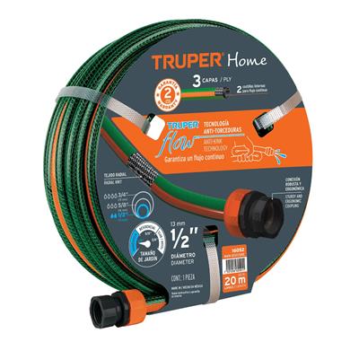 Manguera 1/2 Truper Plastica 3 Capas 20 Mts 16052