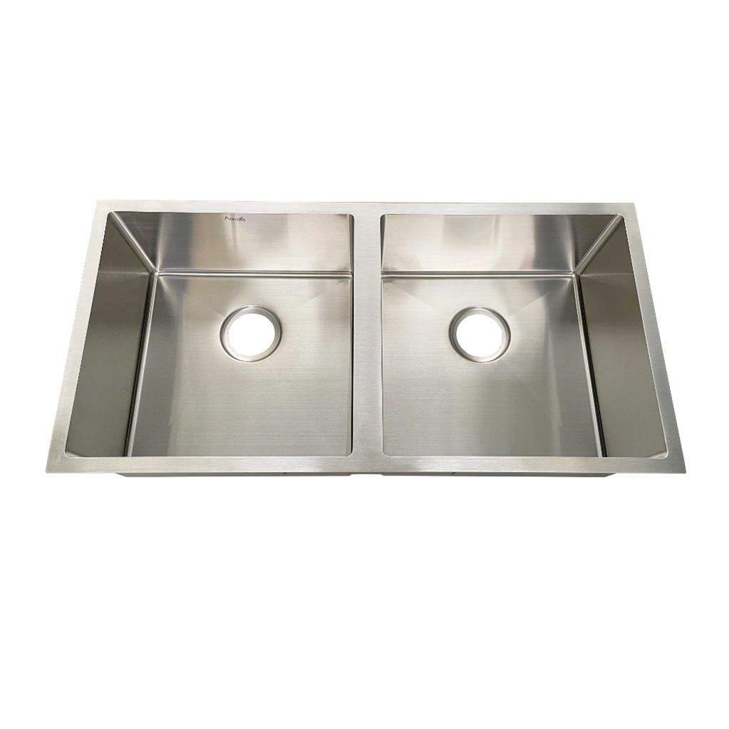 Pileta De Cocina Doble Aisi 304 Aqualia 88.8X44.4X22 AQ86131